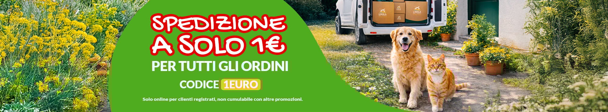 APPROTITTANE SUBITO! Spedizione a 1 EURO per tutti gli ordini con il codice 1EURO