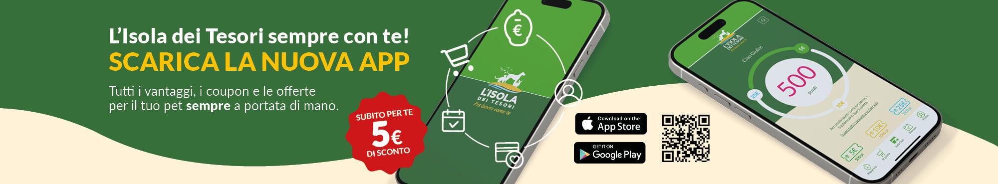 Scarica la nuova APP! 5€ di sconto già pronto per te.