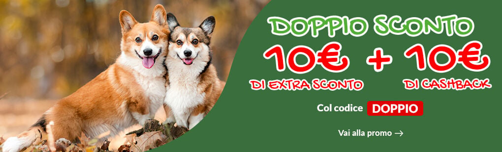Online hai 10&euro; di sconto EXTRA su tutta la tua spesa, in pi&ugrave; ricevi un altro buono sconto da 10&euro; da utilizzare sulla spesa del prossimo mese! Ti baster&agrave; applicare il codice DOPPIO a carrello. Approfittane subito!