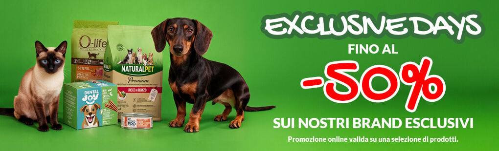 Per te fino al 50% di sconto sui nostri prodotti esclusivi, senza minimo di spesa! Trovi tutti i prodotti gi&agrave; scontati sul sito. Cosa aspetti? Approfittane subito!
