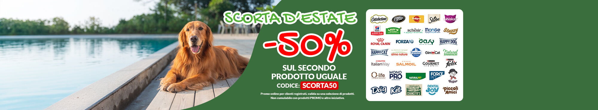 Online &egrave; tempo di scorta! -50% sul secondo prodotto uguale di alimentazione! Applica il codice SCORTA50 a carrello. Promo online per clienti registrati, valida su una selezione di prodotti. Non cumulabile con prodotti PROMO e altre iniziative.
