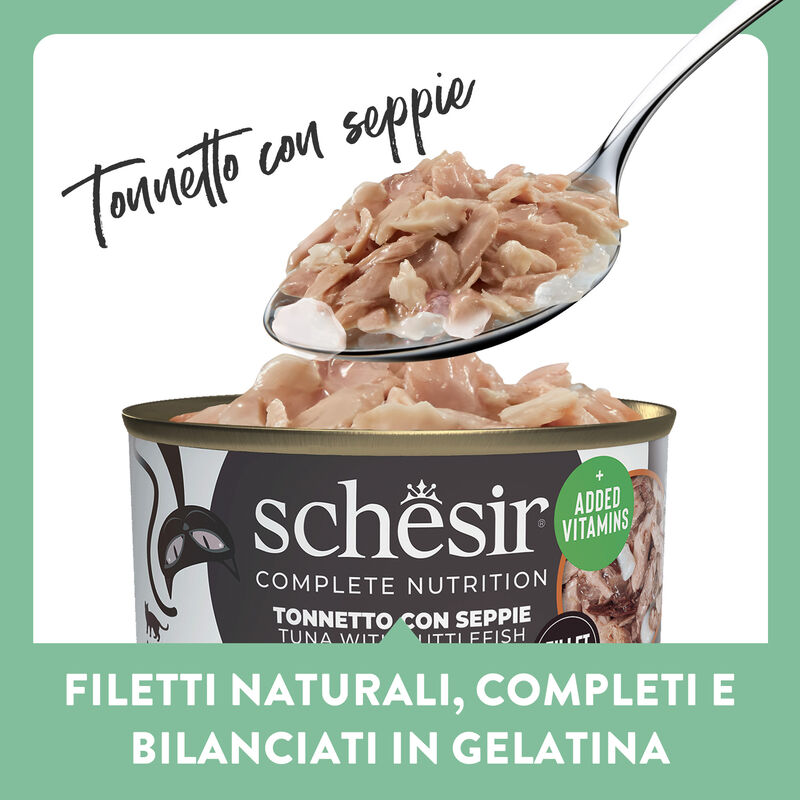 Schesir Cat Adult Tonnetto con Seppie Jelly 85g
