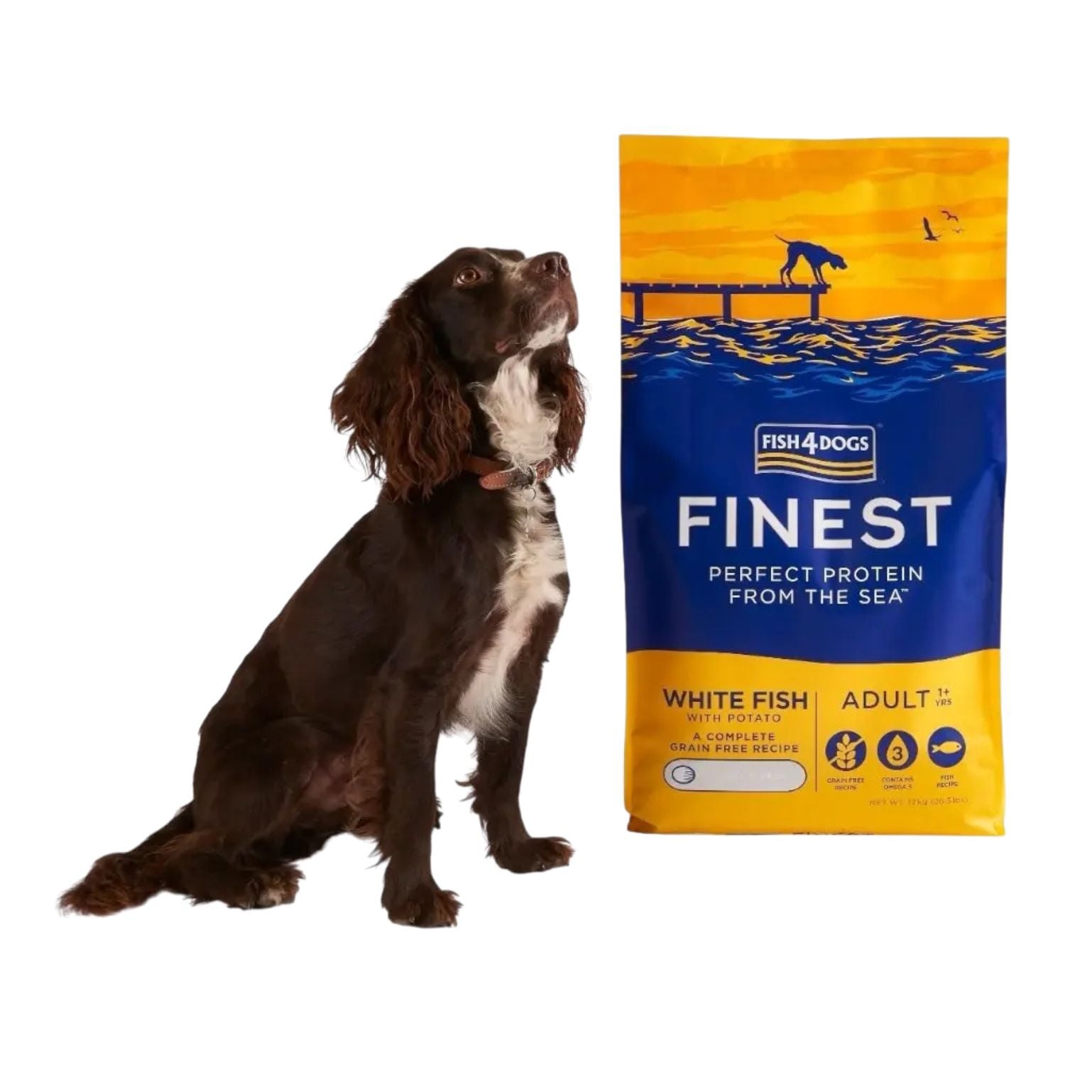 Fish4dogs Finest Dog Adult Large Pesce Bianco 12 kg | L'Isola dei