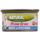 Naturalpet Kitten Prime Orme Mousse con Pesce Bianco 85 gr image number 0