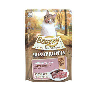 Stuzzy Umido Cat monoprotein con prosciutto 85 gr