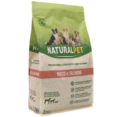 Naturalpet Dog Adult All Breed Ricche in Salmone 3 kg