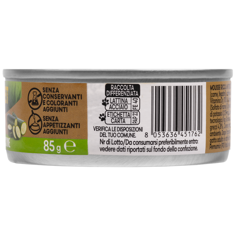 Naturalpet Premium Cat Adult Mousse ricca in trota con zucchine 85gr