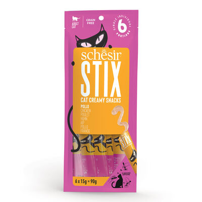 Schesir Stix Cat Adult Snack cremosi Pollo 90 gr
