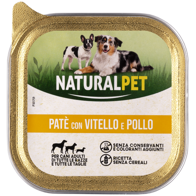 Naturalpet Dog Adulto Paté con Vitello e Pollo 150 gr