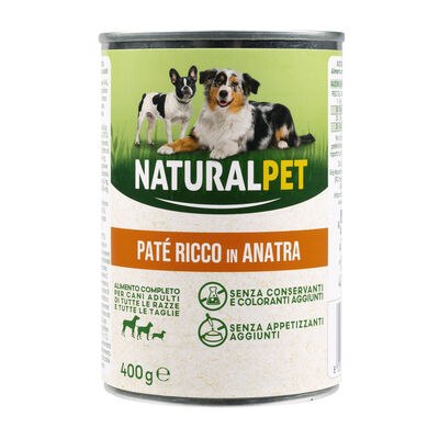 Naturalpet Dog Adult Patè ricco in Anatra 400 gr