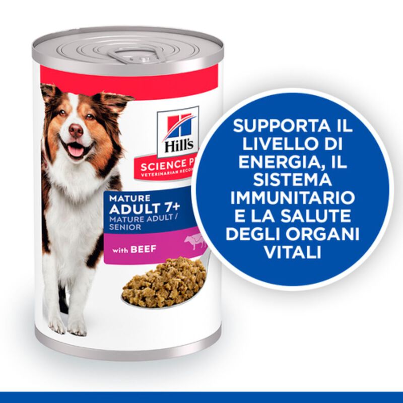 Hill's Science Plan Dog Adult Mature 7+ Manzo 370 gr