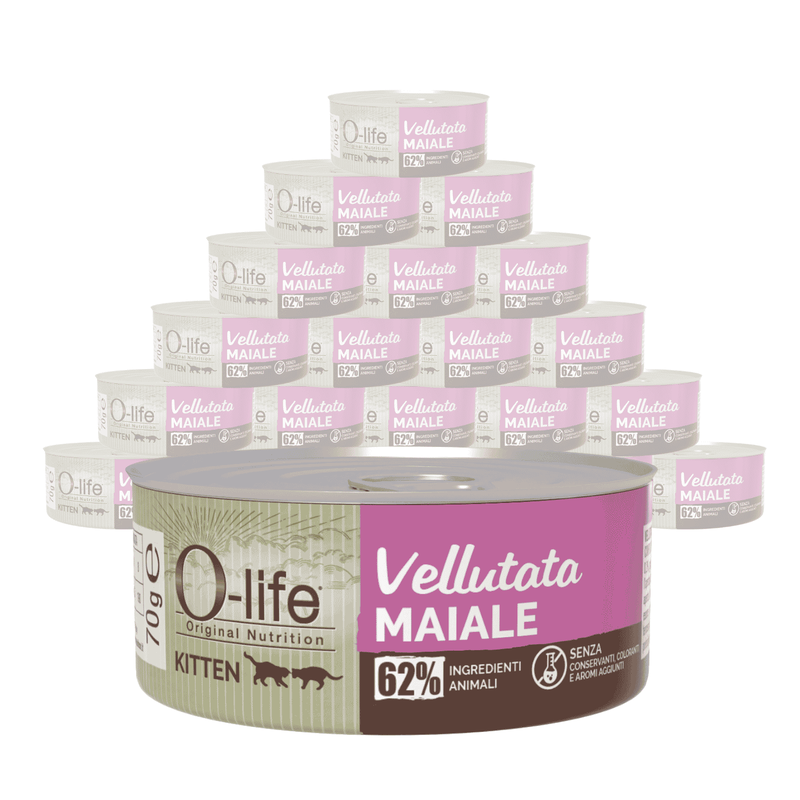 O-life Kitten Vellutata Maiale 70gr