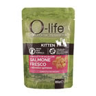 O-life Kitten Straccetti in salsa con Salmone fresco e olivello spinoso 85 gr image number 0