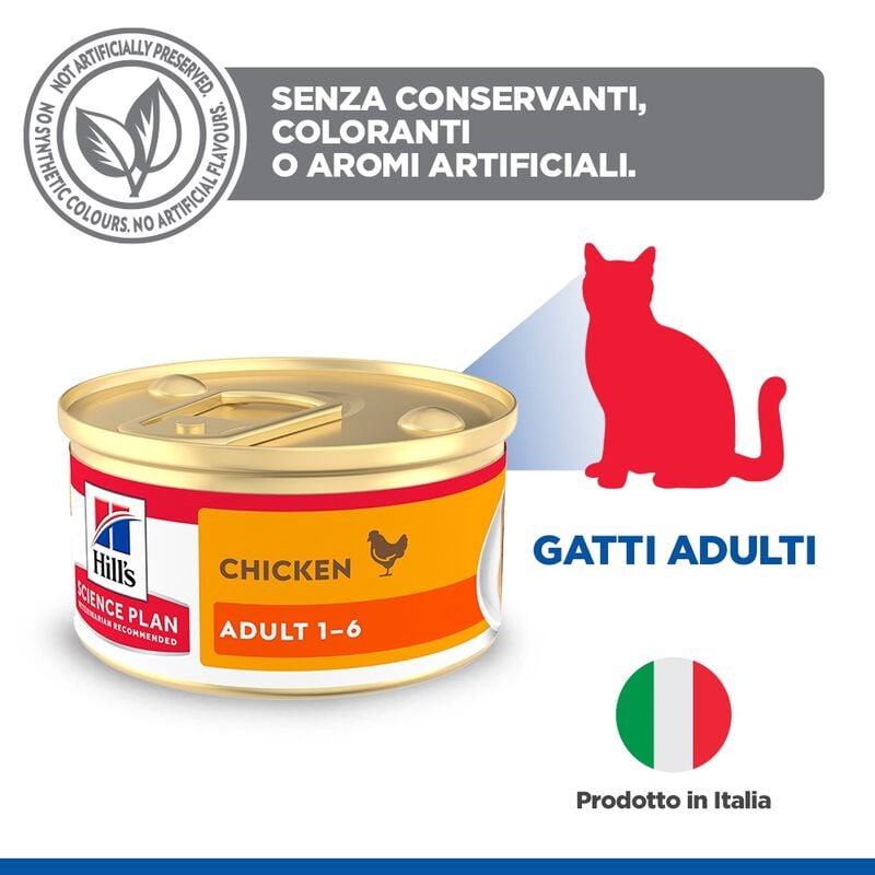 Hill's Science Plan Mousse per gatti adulti con Pollo 85 gr