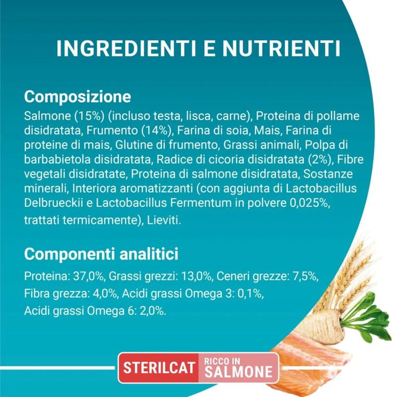 Purina One Bifensis Cat Sterilised Salmone e Frumento 800 gr