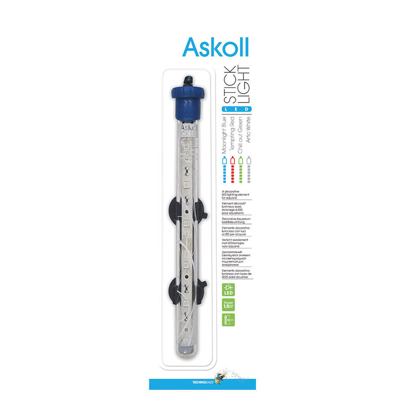 Askoll Stick Light Moonlight Blue - Elemento Decorativo con Luci LED per Acquari