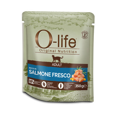 O-life Cat Adult con Salmone Fresco 350 gr