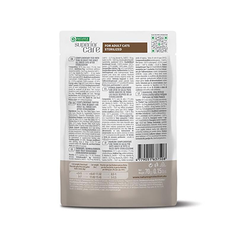 Nature's Protection Superior Care Cat Sterilized Tonno 70 gr