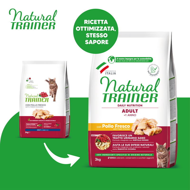Natural Trainer Cat Adult al Pollo 3 kg