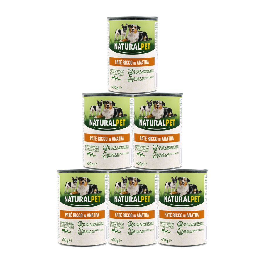 Naturalpet Dog Adult Pat&egrave; ricco in Anatra 400 gr
