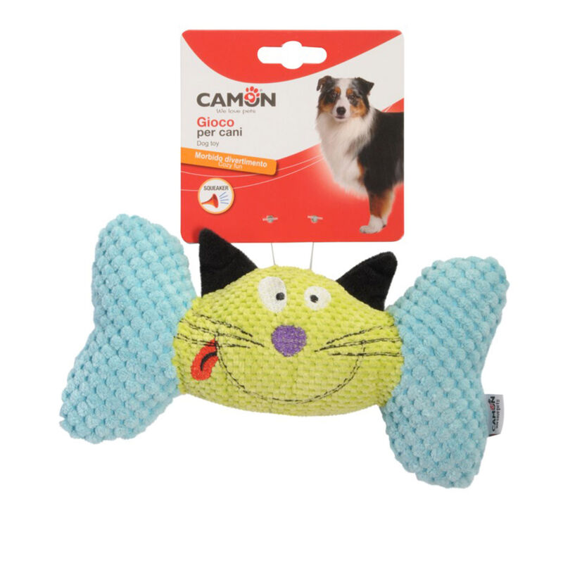 Camon Gioco per Cani Ossi in peluche con squeaker 20 cm