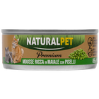 Naturalpet Premium Cat Adult Mousse Maiale e piselli 85gr image number 0