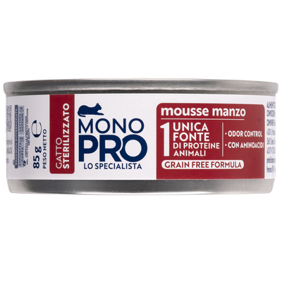 Monopro Cat Sterilised Mousse Manzo 85gr