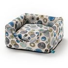 Leo Pet Cuccia Cubo per gatti Blue Circles 40x40x40 cm