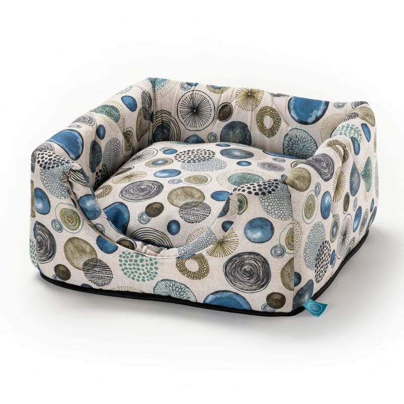 Leo Pet Cuccia Cubo per gatti Blue Circles 40x40x40 cm