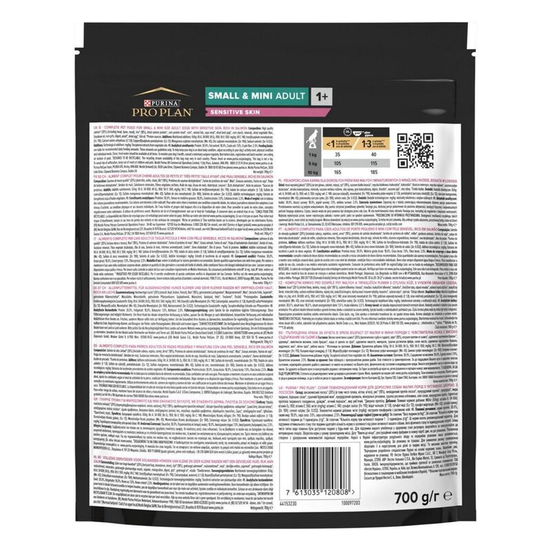 Purina Pro Plan Dog Adult Small & Mini Sensitive Skin Salmone 700 gr