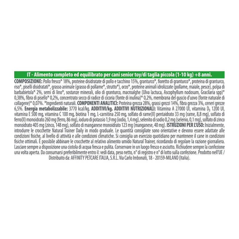 Natural Trainer Dog Adult Small & Toy Maturity con Pollo 800 gr
