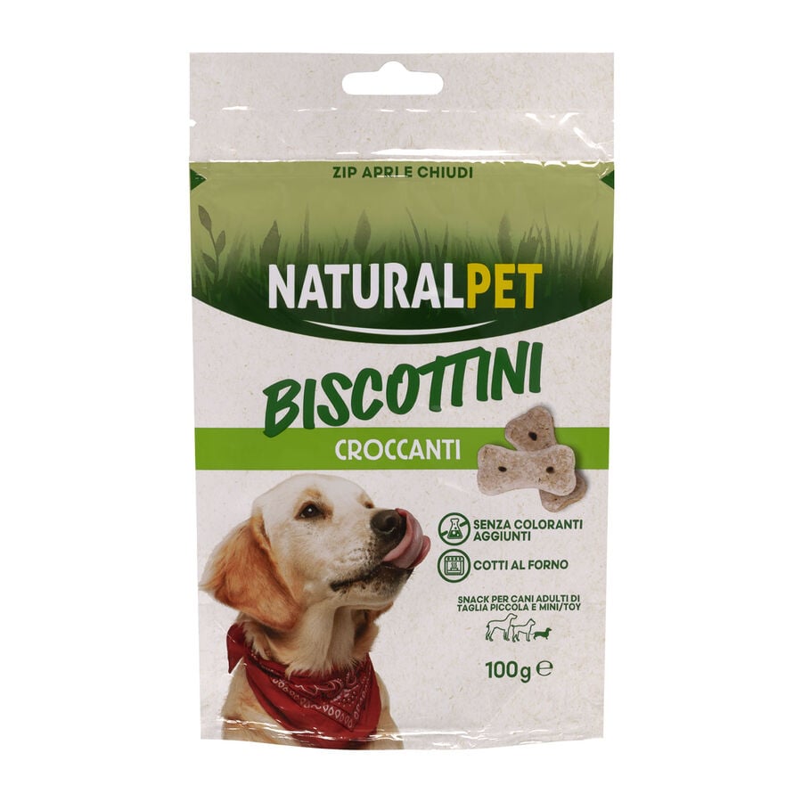 Naturalpet Dog Adult Mini Snack Biscotti Croccanti 100gr 