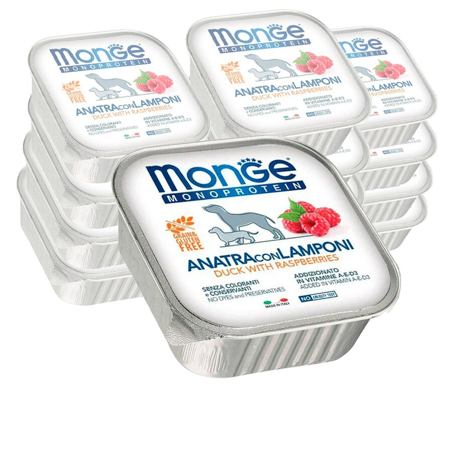 Monge Monoprotein Dog Adult Pat&eacute; Anatra con Lamponi 150 gr