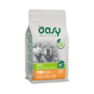 Oasy Dog Adult Medium Large One Animal Protein Maiale 12 Kg