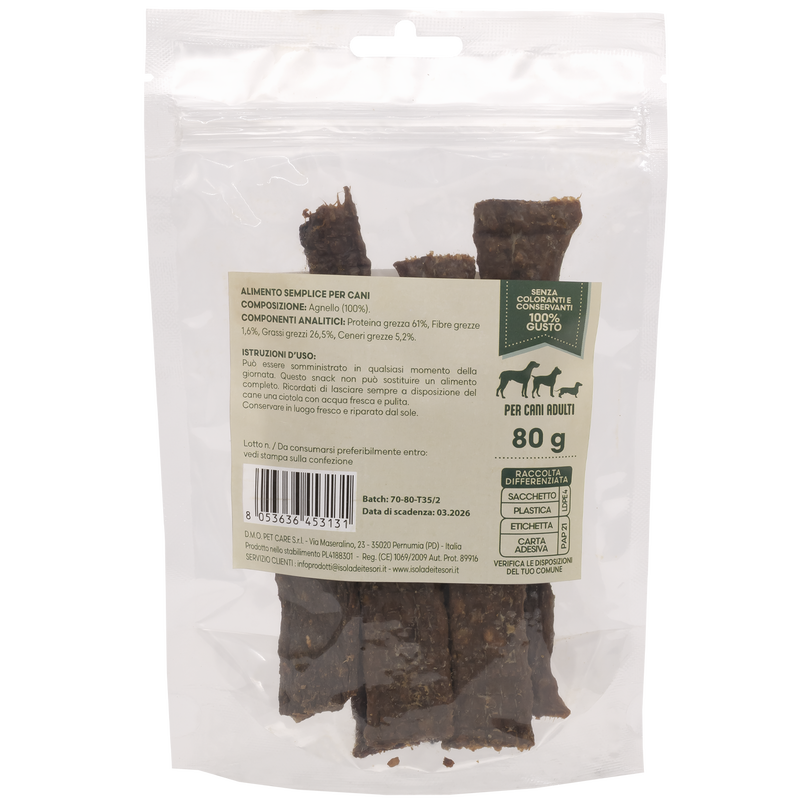 Crancito's Dog Adult Strisce di agnello 80gr