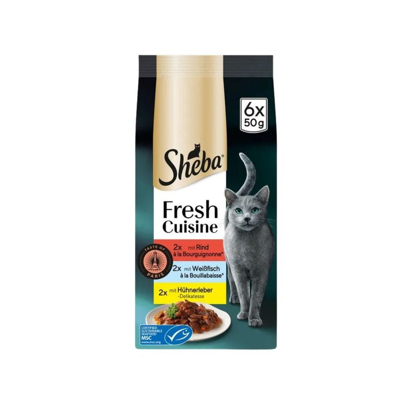 Sheba Cat Adult D&eacute;lice du Jour Taste of Paris 6 pz x 50 gr