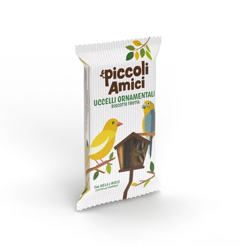 Piccoli Amici Uccelli Ornamentali Biscotto frutta con mela e miele 35gr