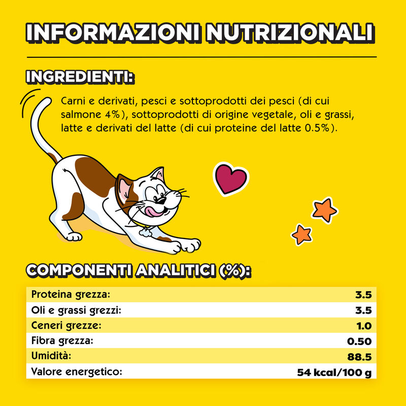 Catisfaction Snack Dreamies Creamy Salmone 4pzx10gr