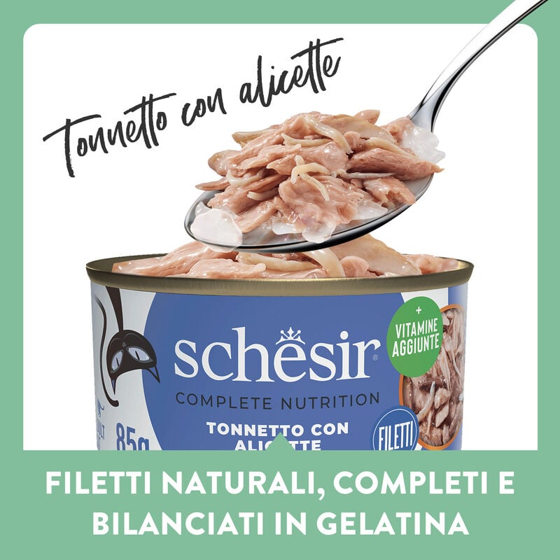 Schesir Complete Nutrition Cat Tonno e alicette jelly 140g