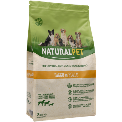 Naturalpet Dog Adult All Breed Ricco in Pollo 3 kg