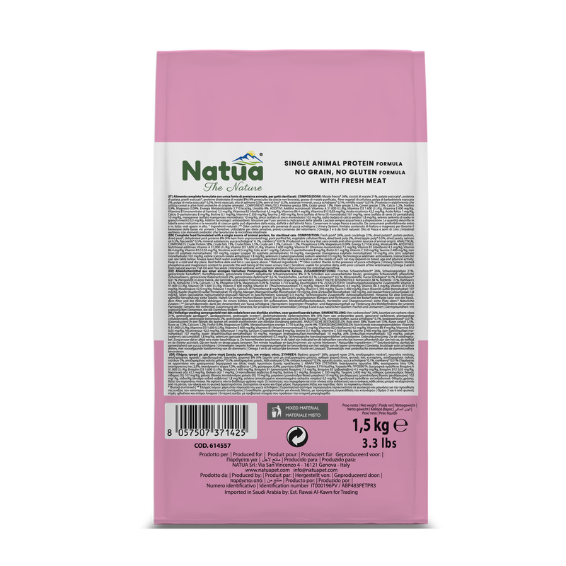Natua Cat Steril Prosciutto 1,5kg