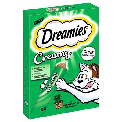 Catisfaction Snack Dreamies Creamy Erba gatta 4pzx10gr