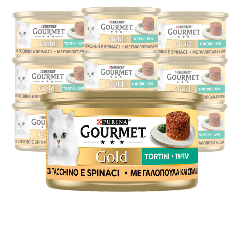 Gourmet Gold Tortini Cat Adult con Tacchino e Spinaci 85 gr
