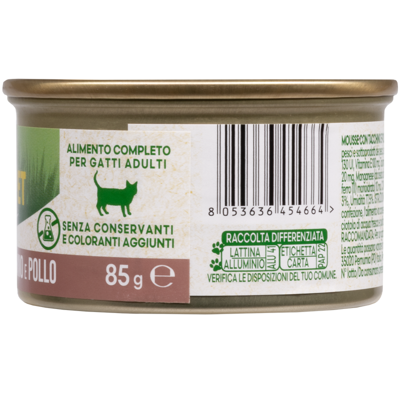 Naturalpet Cat Adult Mousse Tacchino e Pollo 85gr