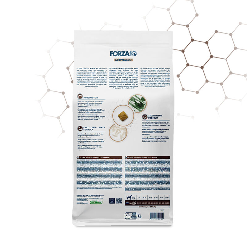 Forza10 Active Vet Diet Dog Adult Intestinal Colon Fase1 10 Kg
