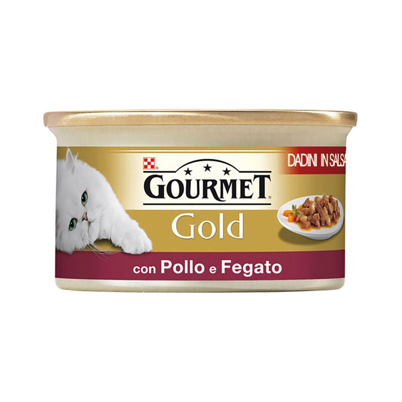 Gourmet Gold Cat Adult Dadini in Salsa con Pollo e Fegato 85 gr