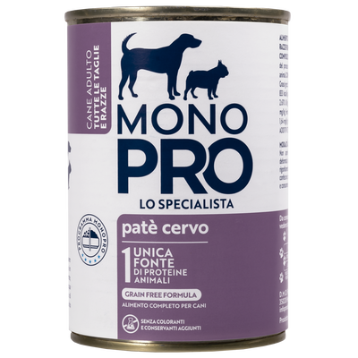 Monopro Dog Adult All breeds Patè Cervo 400 gr