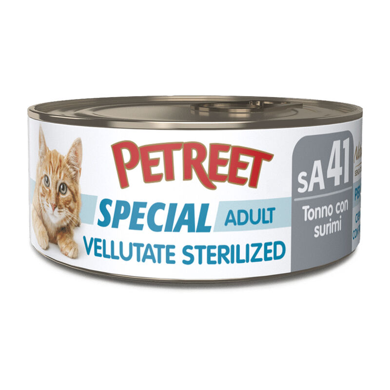 Petreet Vellutate Cat Sterilized Tonno con surimi aroma granchio 70 gr sA41