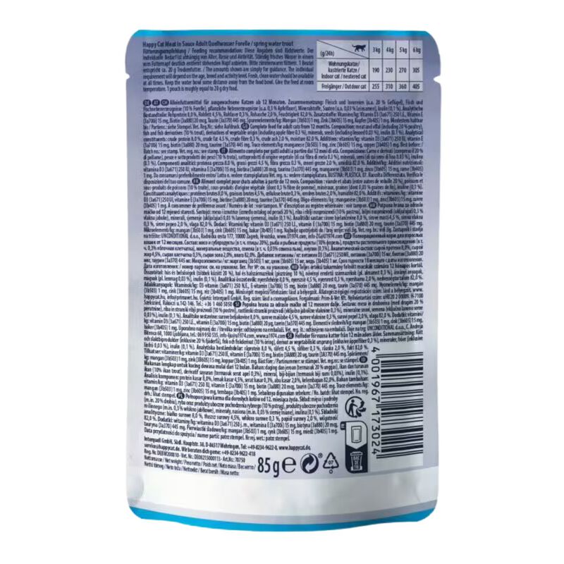 Happy Cat Culinary Trota in Salsa 85 gr