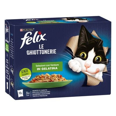 Felix Le Ghiottonerie Cat Selezioni con verdure 12 x 85 gr
